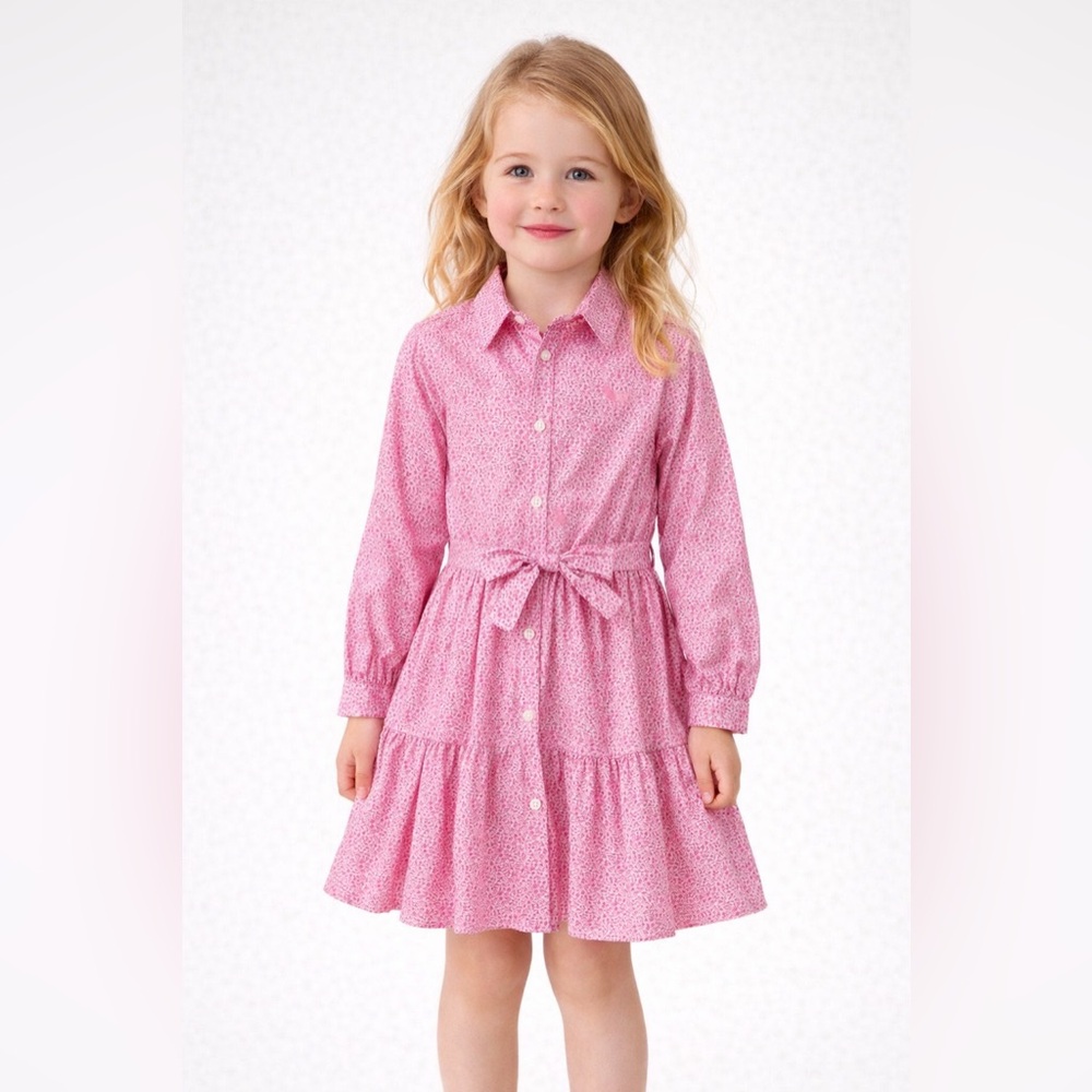 NWT: Ralph Lauren Pink Floral Kids Dress